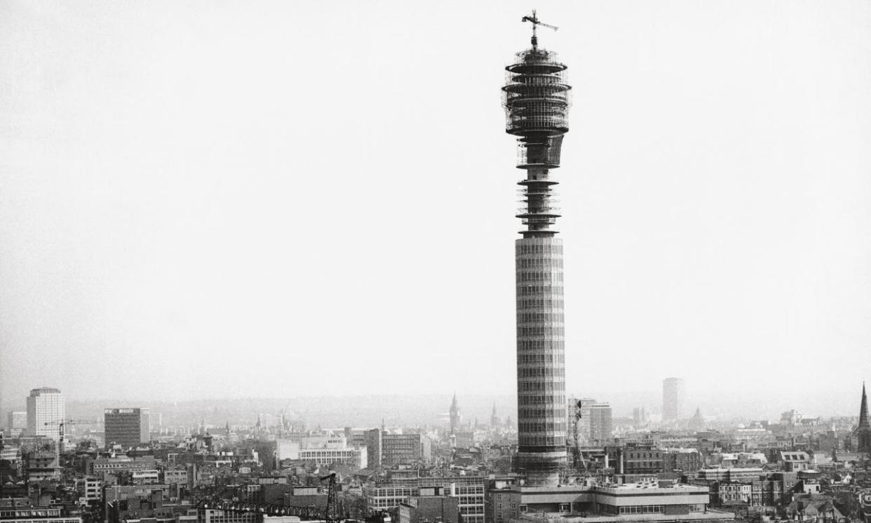 <span>The Post Office Tower, still under construction in 1964, was once the UK’s tallest building.</span><span>Photograph: Ted West/Getty Images</span>