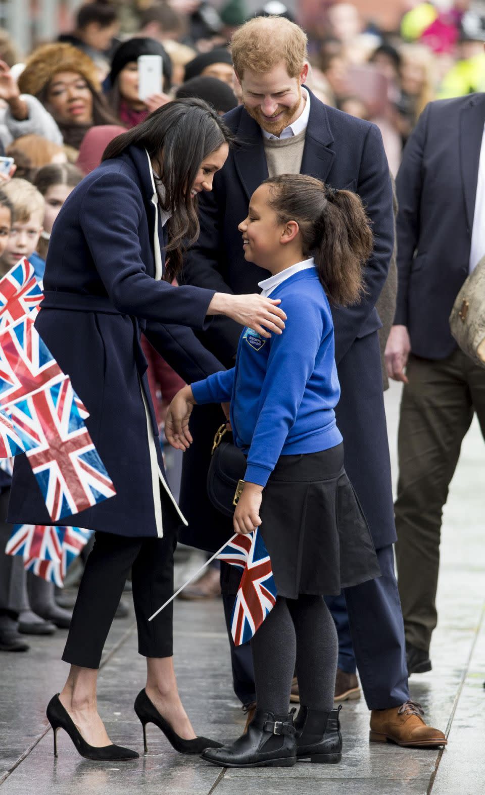 An aspiring actress met her idol, Meghan Markle, in Birmingham. Photo: Getty Images