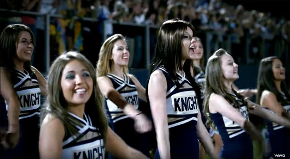 "She wears short skirts / I wear T-shirts / She's cheer captain / And I'm on the bleachers..." Self-explanatory.