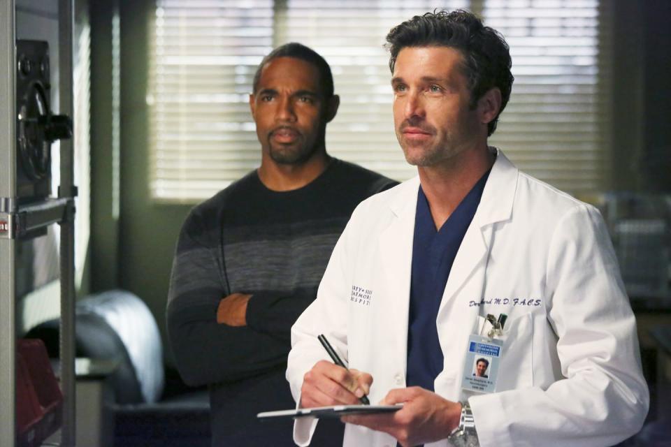 patrick dempsey as dr derek shepherd, grey's anatomy season 10