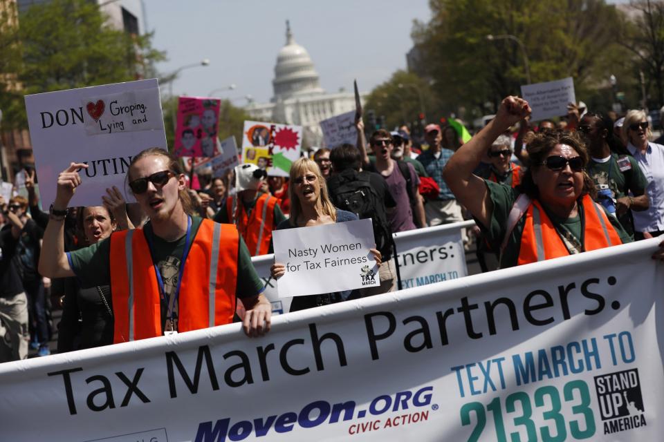 Tax Day demonstrators 