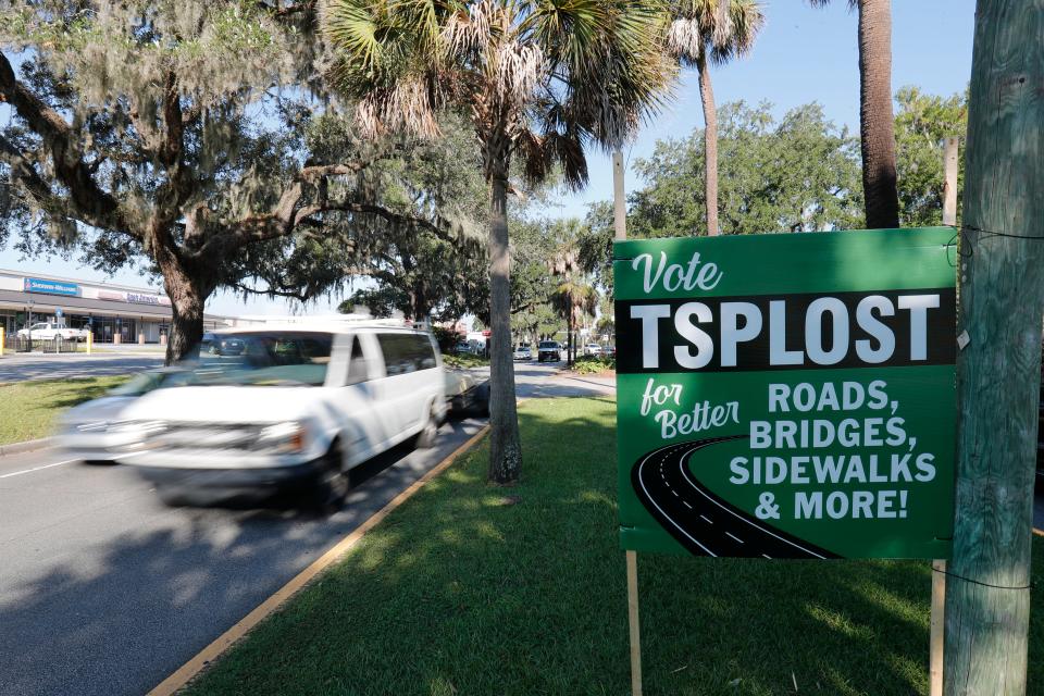 Pro TSPLOST signs have started to appear around Savannah.
