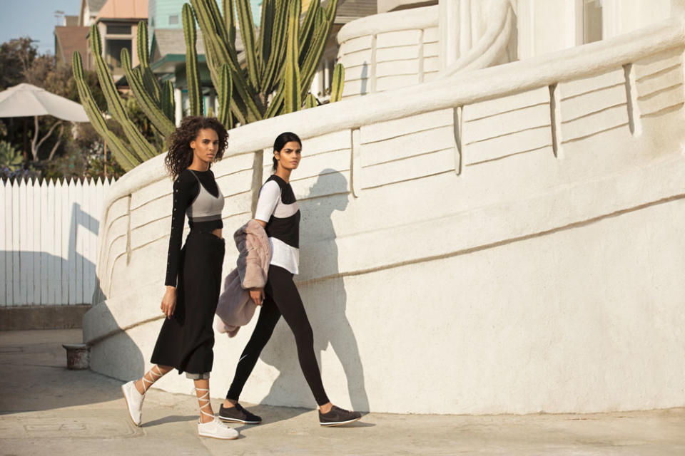 Models Cindy Bruna and Bhumika Arora in the new Cortez by A.L.C. collection (Photo: Courtesy of Danielle Levitt/A.L.C.)