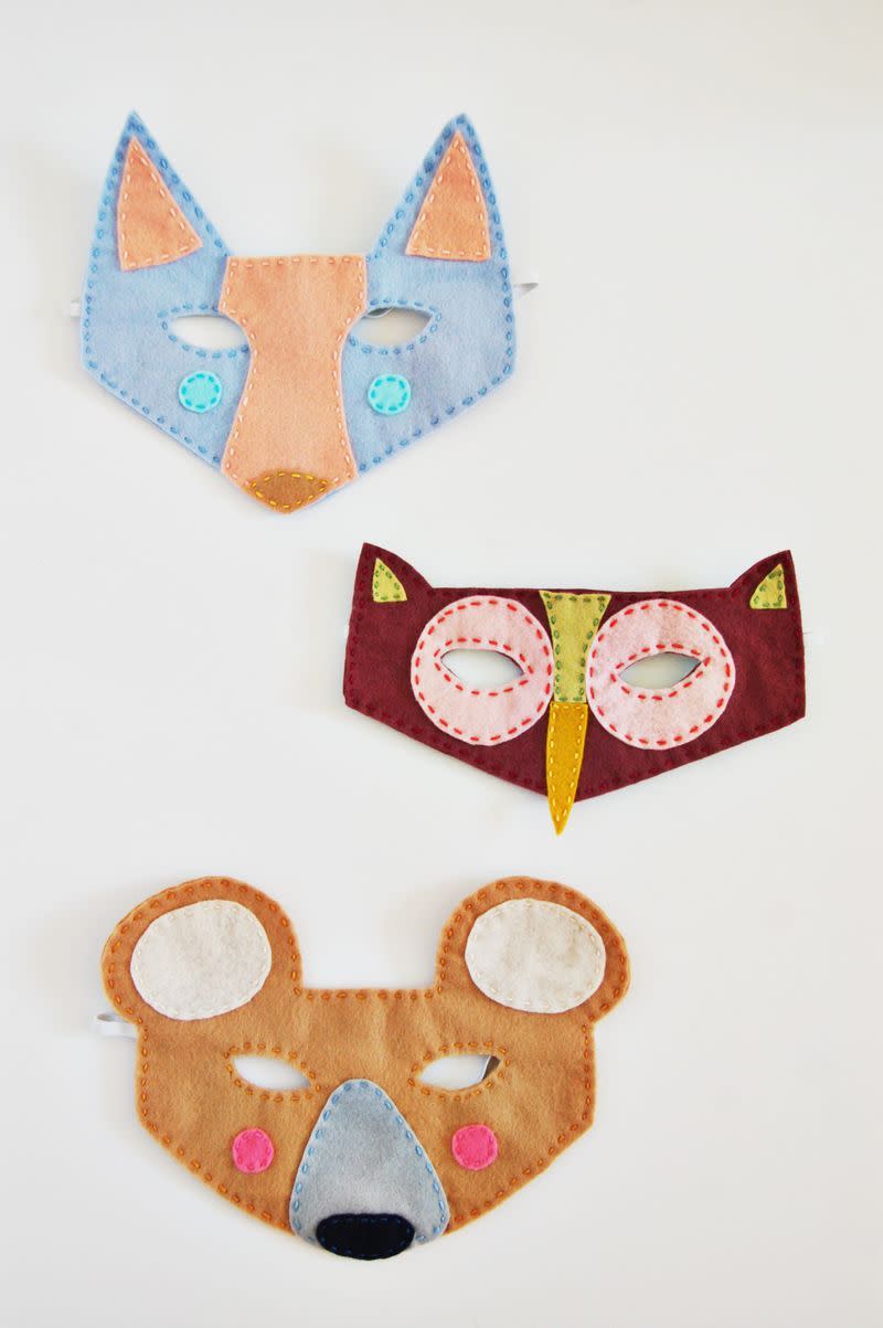 <p>Foxes and owls and bears, oh my! Channel an outdoorsy theme this Halloween and outfit your own little creatures in any one of these whimsical masks. </p><p><strong>Get the tutorial at <a href="https://abeautifulmess.com/2014/10/woodland-creatures-felt-masks.html" rel="nofollow noopener" target="_blank" data-ylk="slk:A Beautiful Mess;elm:context_link;itc:0;sec:content-canvas" class="link ">A Beautiful Mess</a>. </strong> </p><p><a class="link " href="https://www.amazon.com/Shappy-Pieces-Dressmaker-Jewelry-Stainless/dp/B07CG5V663/?tag=syn-yahoo-20&ascsubtag=%5Bartid%7C10050.g.3480%5Bsrc%7Cyahoo-us" rel="nofollow noopener" target="_blank" data-ylk="slk:SHOP STRAIGHT PINS;elm:context_link;itc:0;sec:content-canvas">SHOP STRAIGHT PINS</a></p>