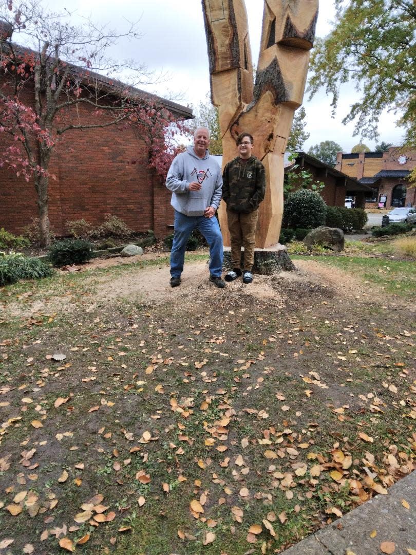 Dan Warther, Ohio's Big Brother of the Year for 2023, poses with his mentee, Cooper Winters, at the Ernest Warther Museum & Gardens in Dover.