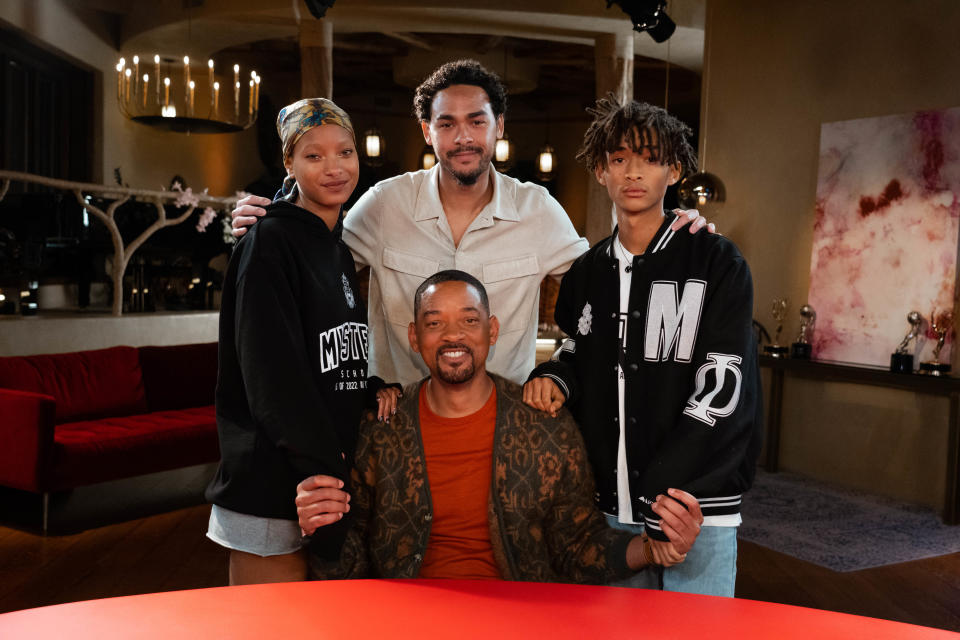 Will Smith hosts &quot;Red Table Talk&quot; with children Willow, Trey and Jaden as guests.
