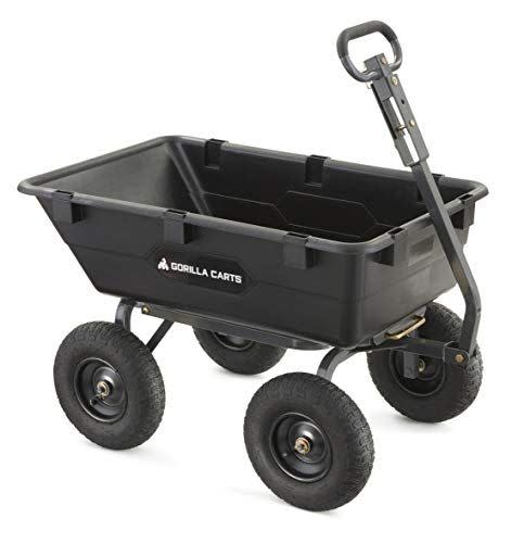 4) Heavy-Duty Poly Yard Dump Cart