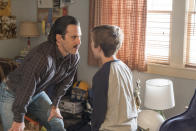 <p>Milo Ventimiglia as Jack and Parker Bates as Kevin in NBC’s <i>This Is Us</i>.<br>(Photo: Ron Batzdorff/NBC) </p>