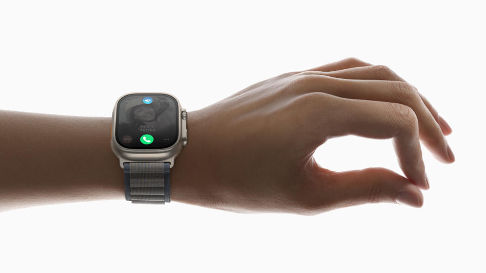 Apple Watch Ultra 2 on a hand