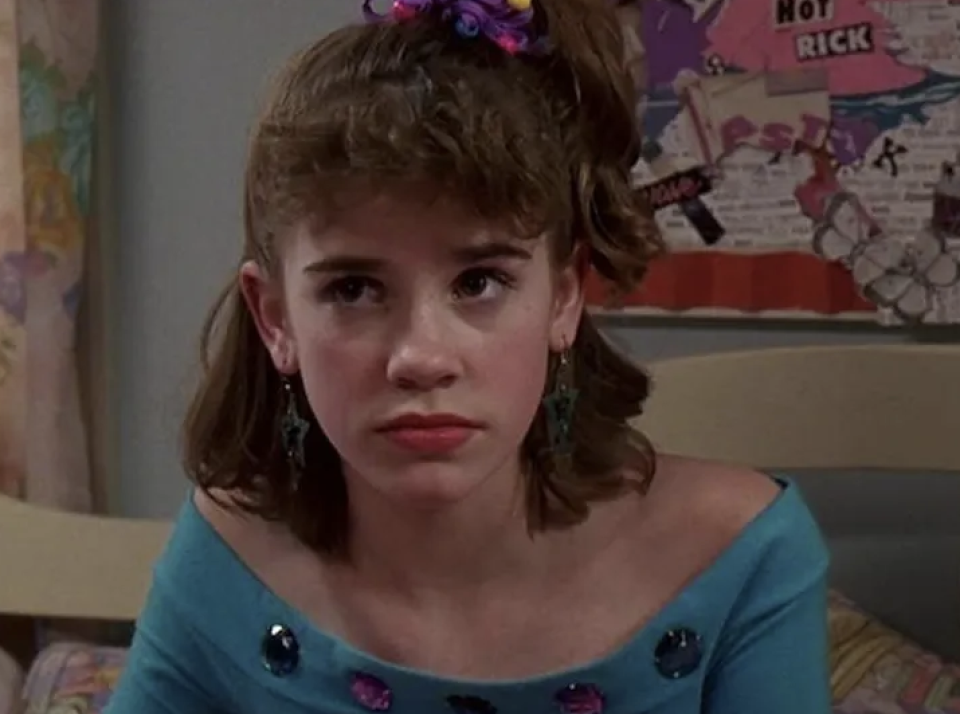 Closeup of young Jenna in "13 Going on 30"