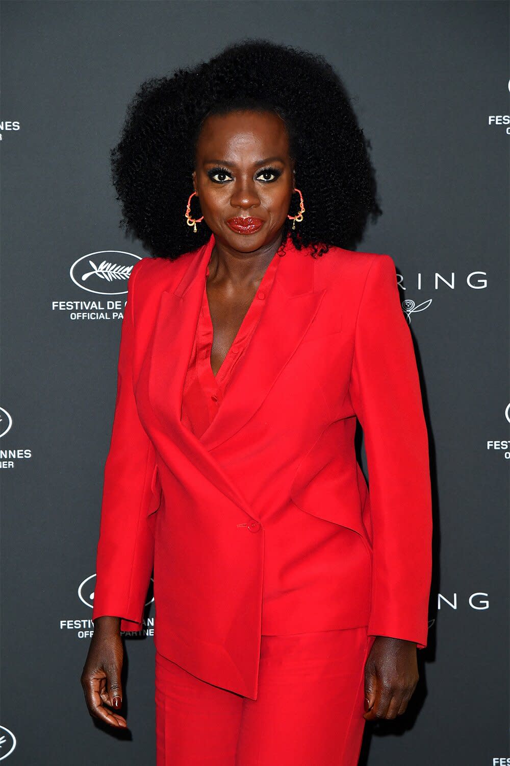 Viola Davis attends the photocall of the Kering "Women in Motion" talks at Majestic Hotel on May 19, 2022 in Cannes, France.