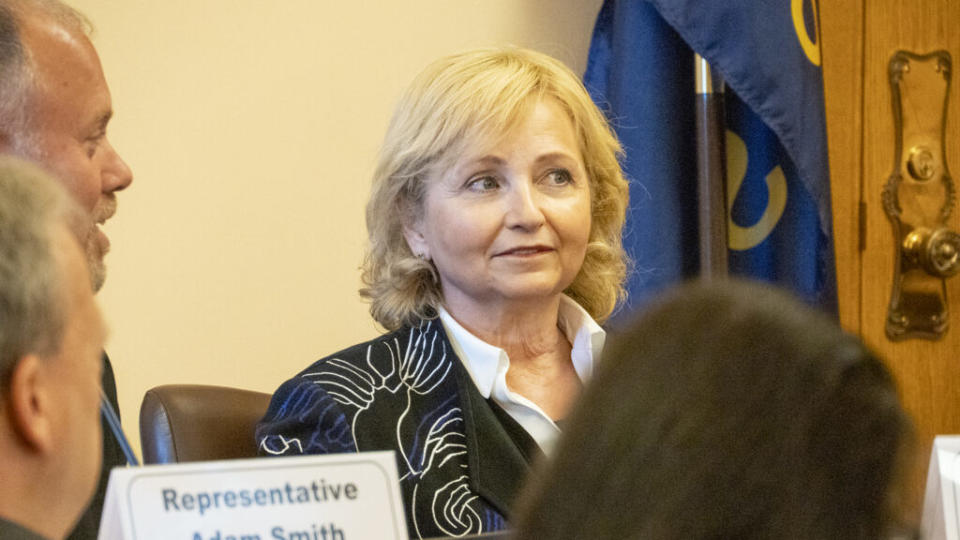 Sen. Caryn Tyson, a Parker Republican and chair of the Senate Assessment and Taxation Committee, said she valued the input of all legislators on the a tax deal that would reduce state revenue by $1.2 billion during the next three years. (Sherman Smith/Kansas Reflector)