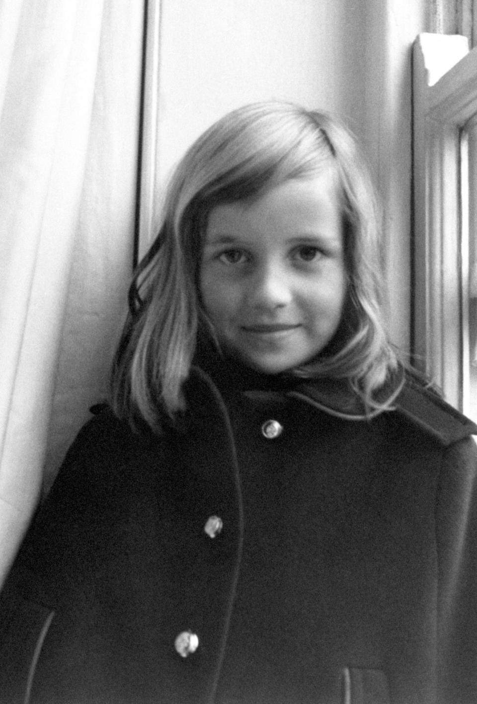 A 7-year-old Diana photographed in London in 1968.