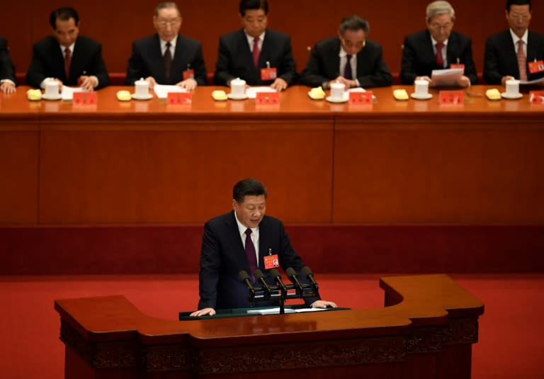 President Xi Jinping's opening speech was delivered to some 2,300 delegates assembled in the Great Hall of the People