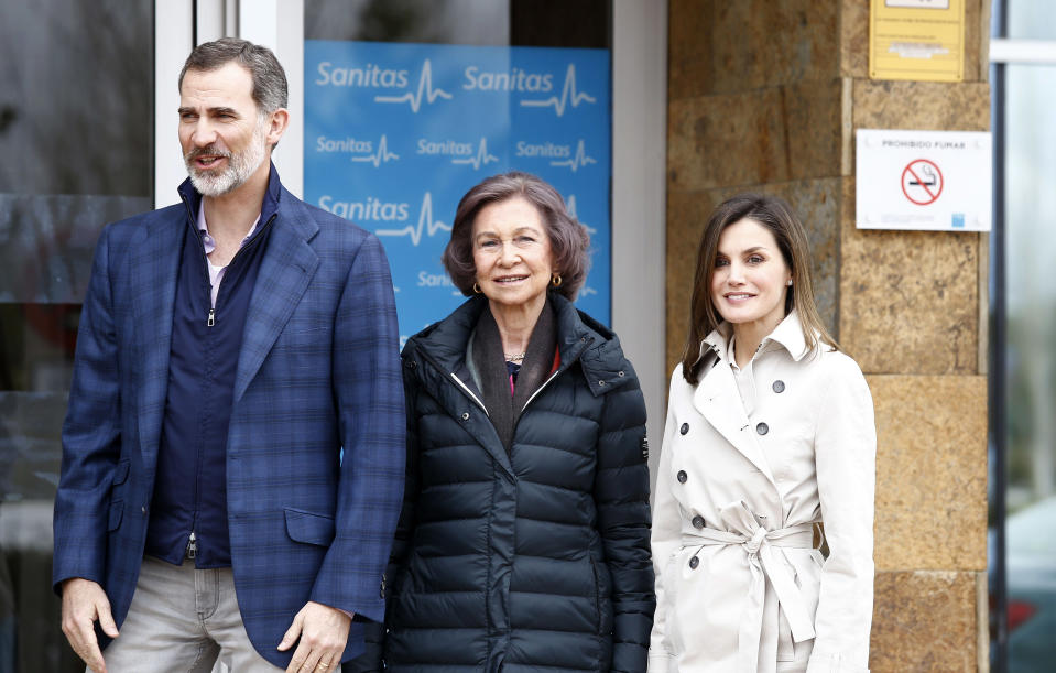 La reina Letizia y la reina Sofía