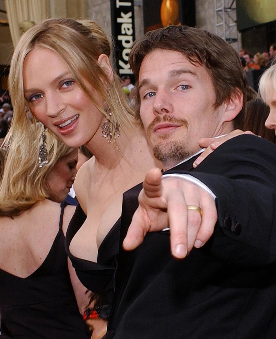 Rechazó varias proposiciones de matrimonio de Ethan Hawke antes de casarse con él en 1998. Se separaron en 2004 y tienen dos hijos en común. (Foto: Lucy Nicholson / AFP / Getty Images)