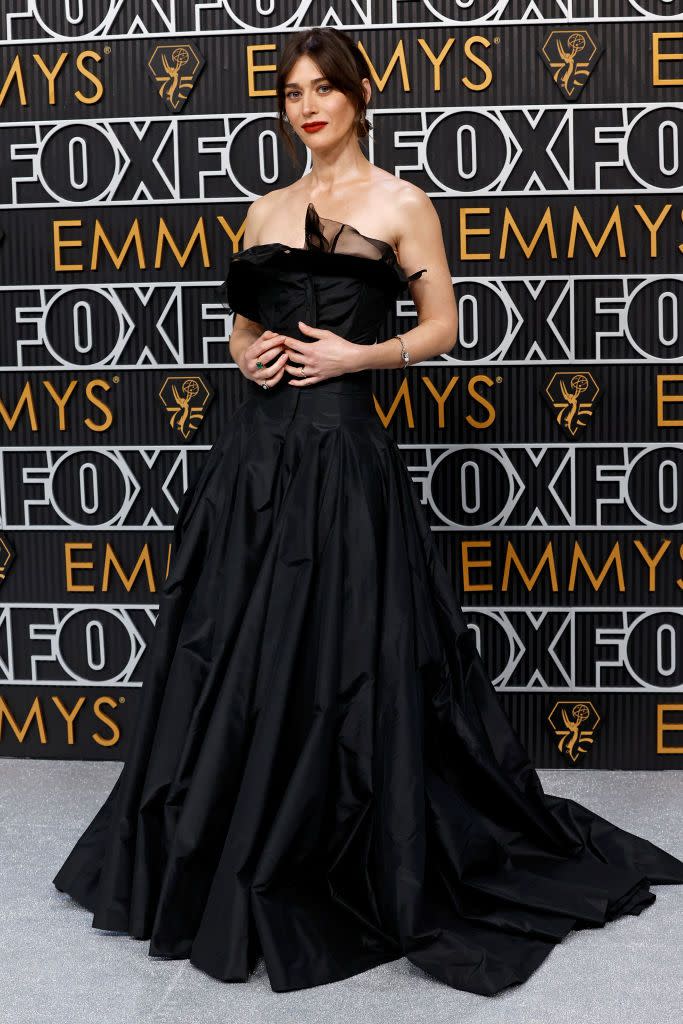 lizzy caplan at 75th primetime emmy awards