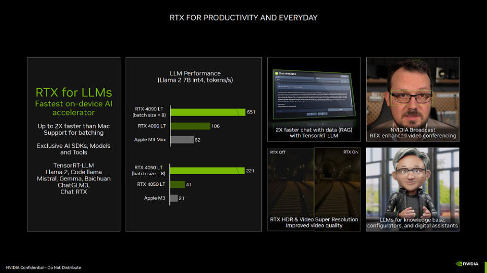 Slides from NVIDIA RTX for Windows AI event