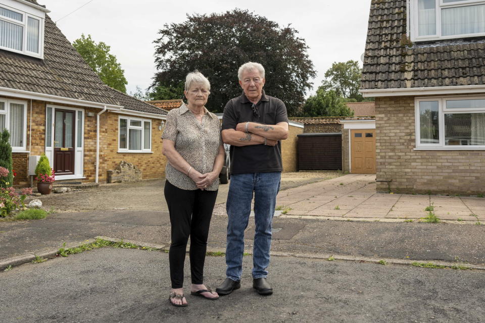 Graham Bateson, 75, and his wife Katherine, 73, of Snettisham, near King's Lynn, have spent £43,000 on legal fees in a dispute with a neighbour over a fence. Release date: August 27, 2024. A retired couple say they have spent their entire savings on a bitter legal battle with their former neighbour over a fence erected on their shared driveway. Graham and Katherine Bateson said they have spent £45,000 on legal fees since their late neighbour Wendy Leedham erected the fence next to their bungalow. The couple applied for an injunction to have the fence removed because it blocked access to the driveway of their property after it was erected in 2019. Mr and Mrs Bateson argued that when they bought their two-bedroom house for £29,500 in 1987, they were told it shared a driveway with their neighbour.