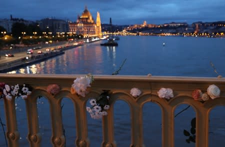 Ship accident on the Danube river in Budapest