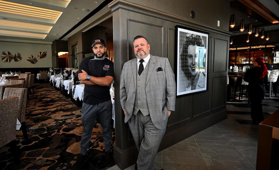 Ruth's Chris Steak House Regional Chef Junior Fernandez, left, and General Manager Matt Williams.