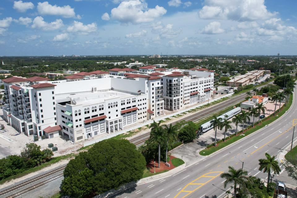 The construction site of the upcoming Camino Square property, located near the corner of South Dixie Highway and Camino Gardens Boulevard in Boca Raton.