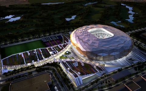 An artists impression of the Qatar Foundation Stadium - Credit: getty images