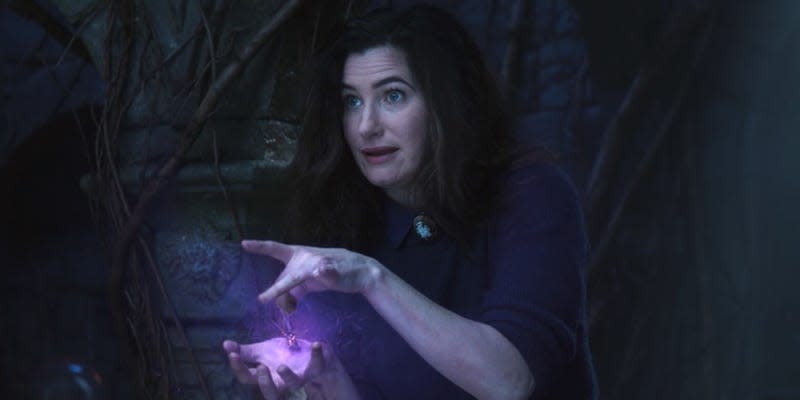 Kathryn Hahn as Agatha Harkness in WandaVision. 