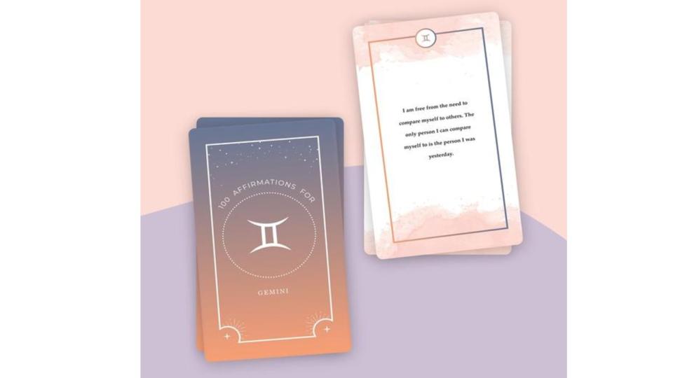 100 Affirmations Card Deck, $36. (Image via Affirmicious)