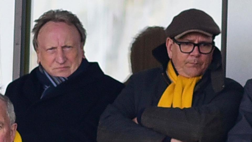 Michael Westcott (right) and experienced former Torquay manager Neil Warnock