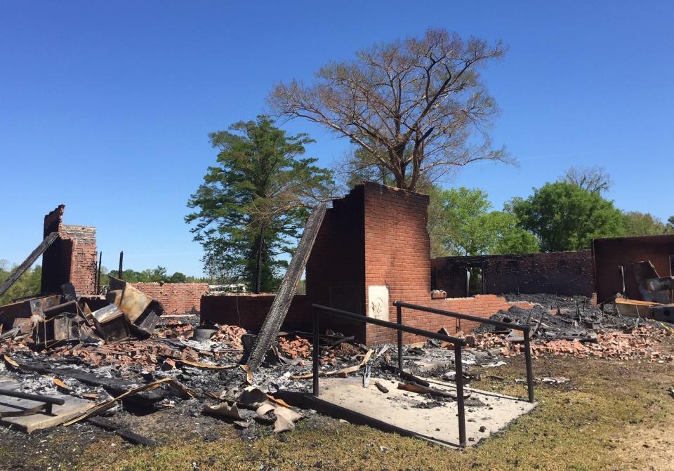 St. Mary Baptist Church in Port Barre was destroyed by fire on March 26. Investigators are looking for possible links to a April 2 fire at nearby Greater Union Baptist Church in Opelousas.