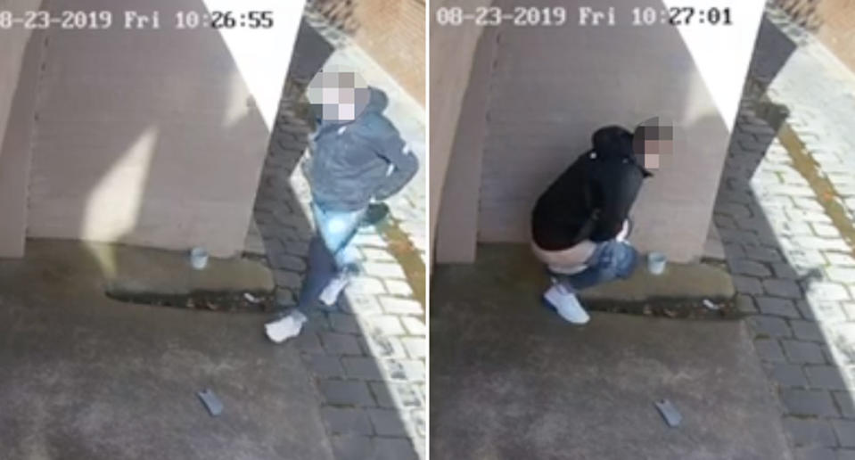 A man walks in at the back of a South Yarra home, squats and defecates.