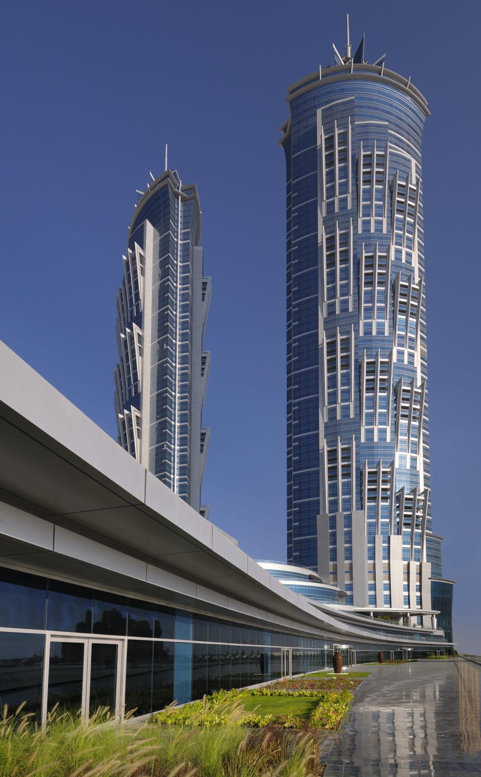 The exterior side entrance of the JW Marriott's Marquis Dubai. (Photo courtesy of JW Marriott Marquis Hotel Dubai)