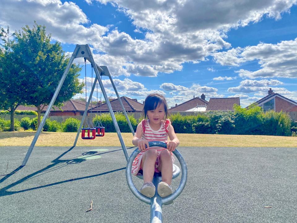 There are many facilities in the British Park, and the children have a good time.