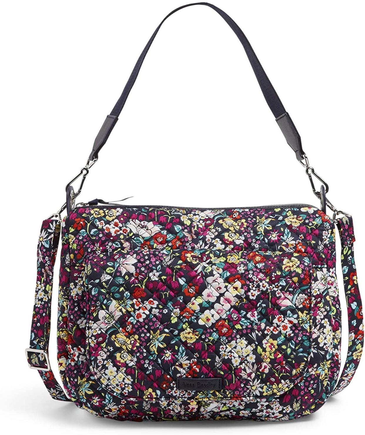 Vera Bradley Women's Signature Cotton Carson Shoulder Bag Crossbody Purse