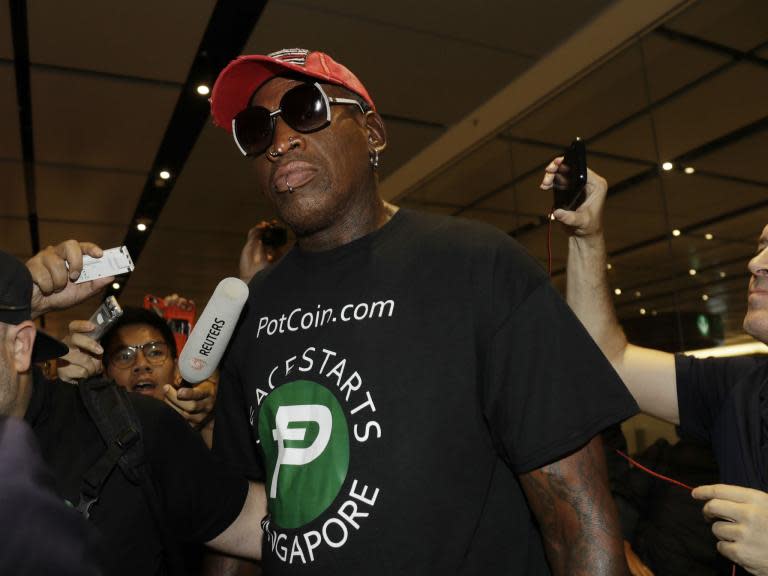 Dennis Rodman weeps and says he’s ‘so happy’ as Donald Trump meets Kim Jong-un