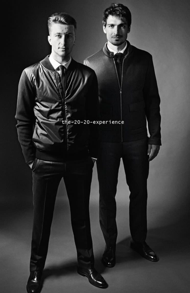 Marco Reus und Mats Himmels in Blousons (Bild: Courtesy of GQ/Condé Nast)