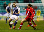 Britain Football Soccer - Scotland v Canada - International Friendly - Easter Road, Edinburgh, Scotland - 22/3/17 Scotland’s Robert Snodgrass in action with Canada’s Samuel Piette. Action Images via Reuters / Jason CairnduffLivepic