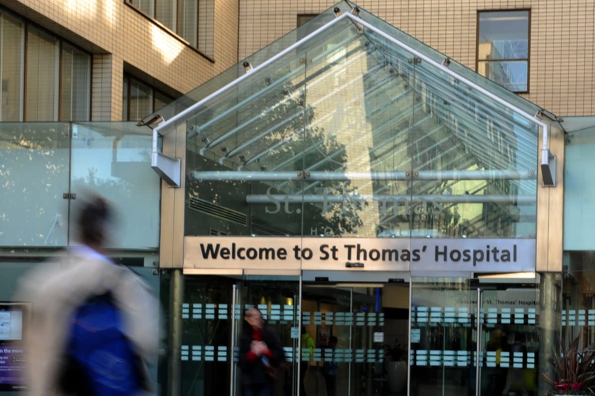 A general view of Guys and St Thomas’ Hospital in London (Georgie Gillard/PA) (PA Wire)