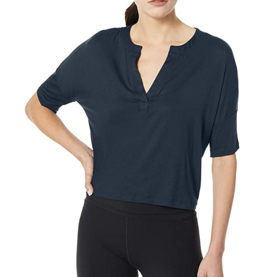 Beyond Yoga Women&#39;s Slinky Modal Jersey Swinging Cropped Tee