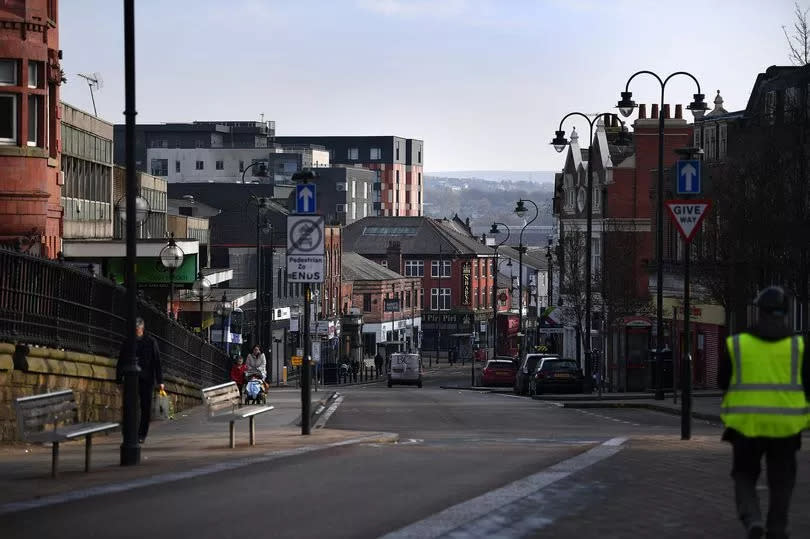 A street in Oldham town centre