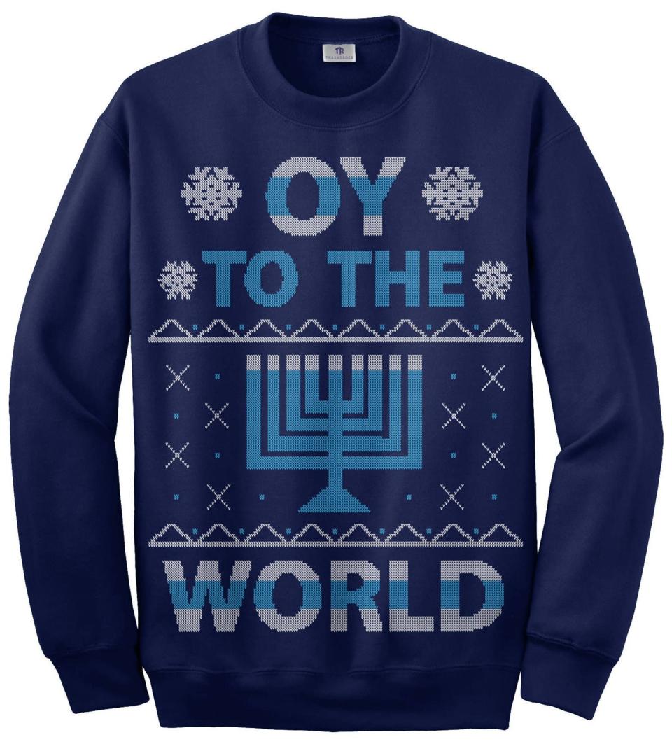 11) Oy To The World Hanukkah Celebration Unisex Sweatshirt