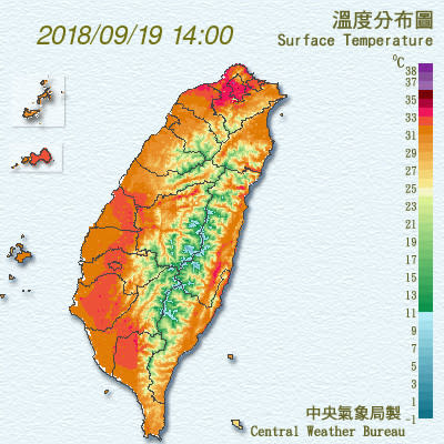 擷取自中央氣象局網站。