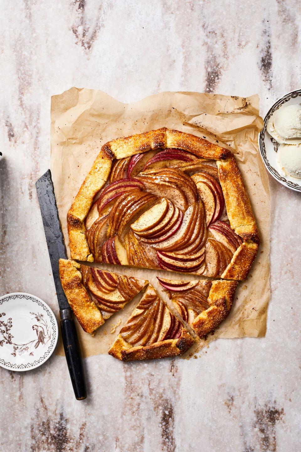 Apple-and-Pear Cornmeal Galette