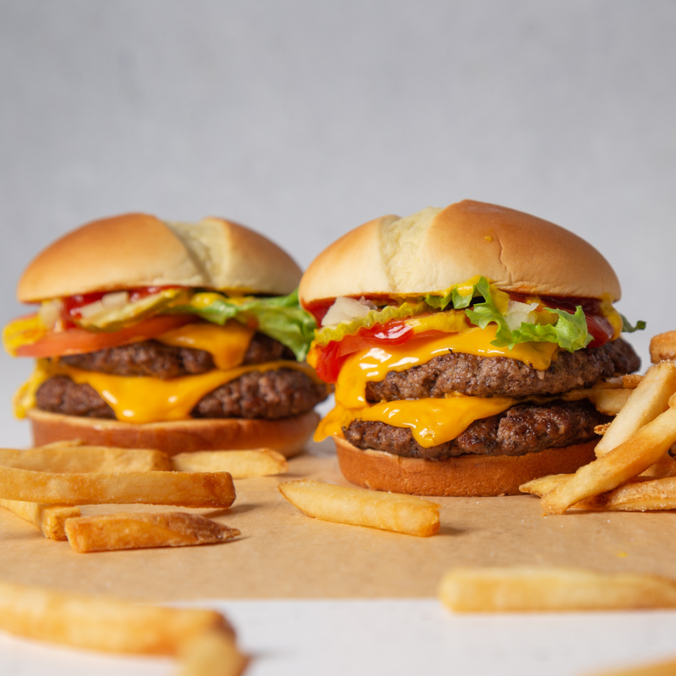 The Classic at Wayback Burgers features two beef patties cooked-to-order, American cheese, lettuce, tomato, pickles, onions, mustard and ketchup.