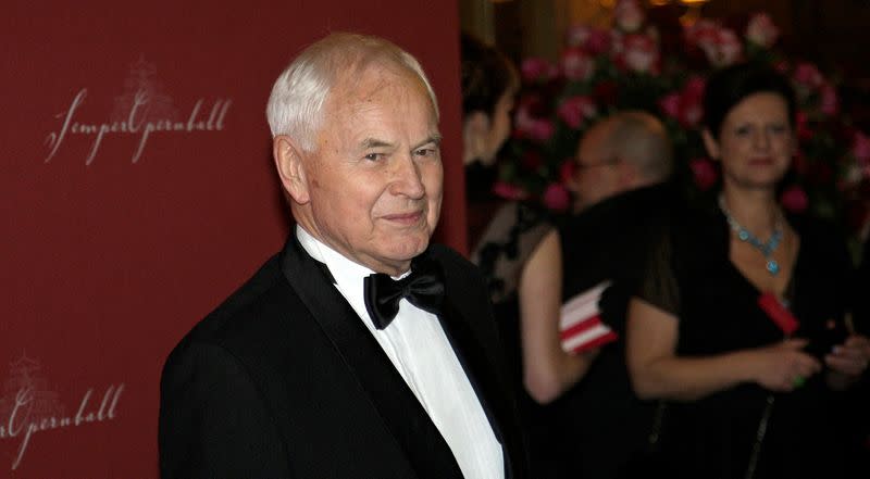 FILE PHOTO: Former prime minister of East Germany Modrow poses on the red carpet during the fourth Semperopernball in Dresden