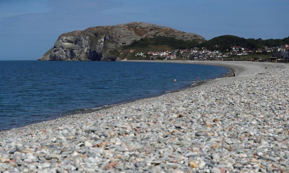 The beach at Llandudno, Wales, on 27 May.