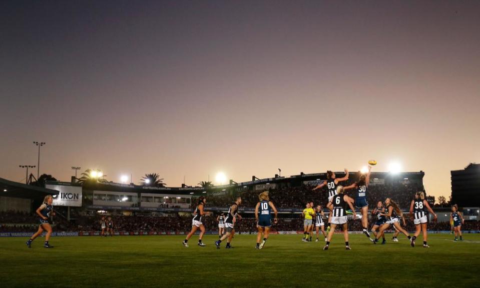 The opening game of the AFLW at Princes Park