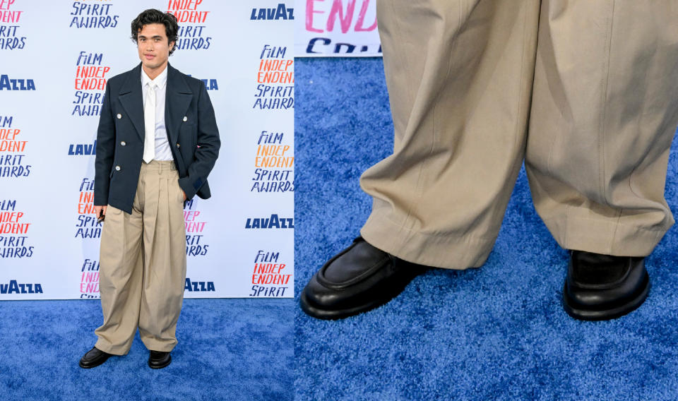 Charles Melton at the 2024 Independent Spirit Awards.