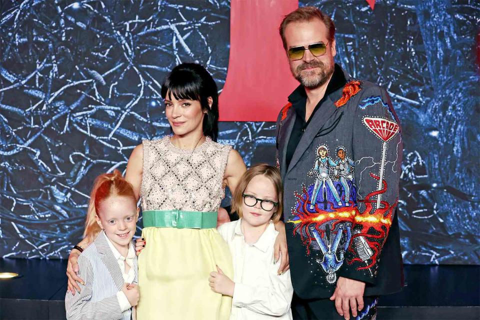BROOKLYN, NEW YORK - MAY 14: Lily Allen and David Harbour attend Netflix's "Stranger Things" Season 4 Premiere at Netflix Brooklyn on May 14, 2022 in Brooklyn, New York. (Photo by Arturo Holmes/WireImage)
